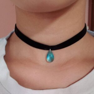 Blue Teardrop Choker